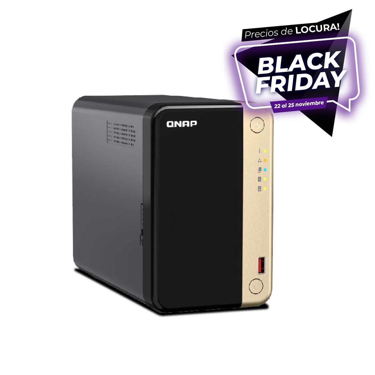 Almacenamiento NAS QNAP TS-264-8G, 0TB, 4C, 8GB RAM, 2 bahías, 2 años