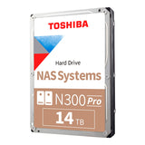 Disco Duro NAS Toshiba N300 PRO, 14TB, SATA 6.0Gb/s, 7200rpm, 512MB Cache, 3.5", 5Y