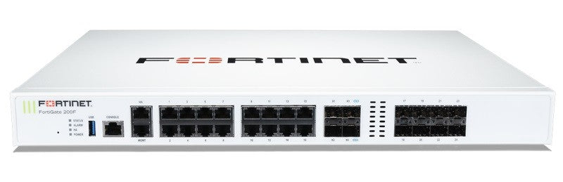 Firewall FortiGate-200F, 18 RJ45, 8 SFP, 4 SFP+, doble fuente, 3Y solo hardware (FG-200F)