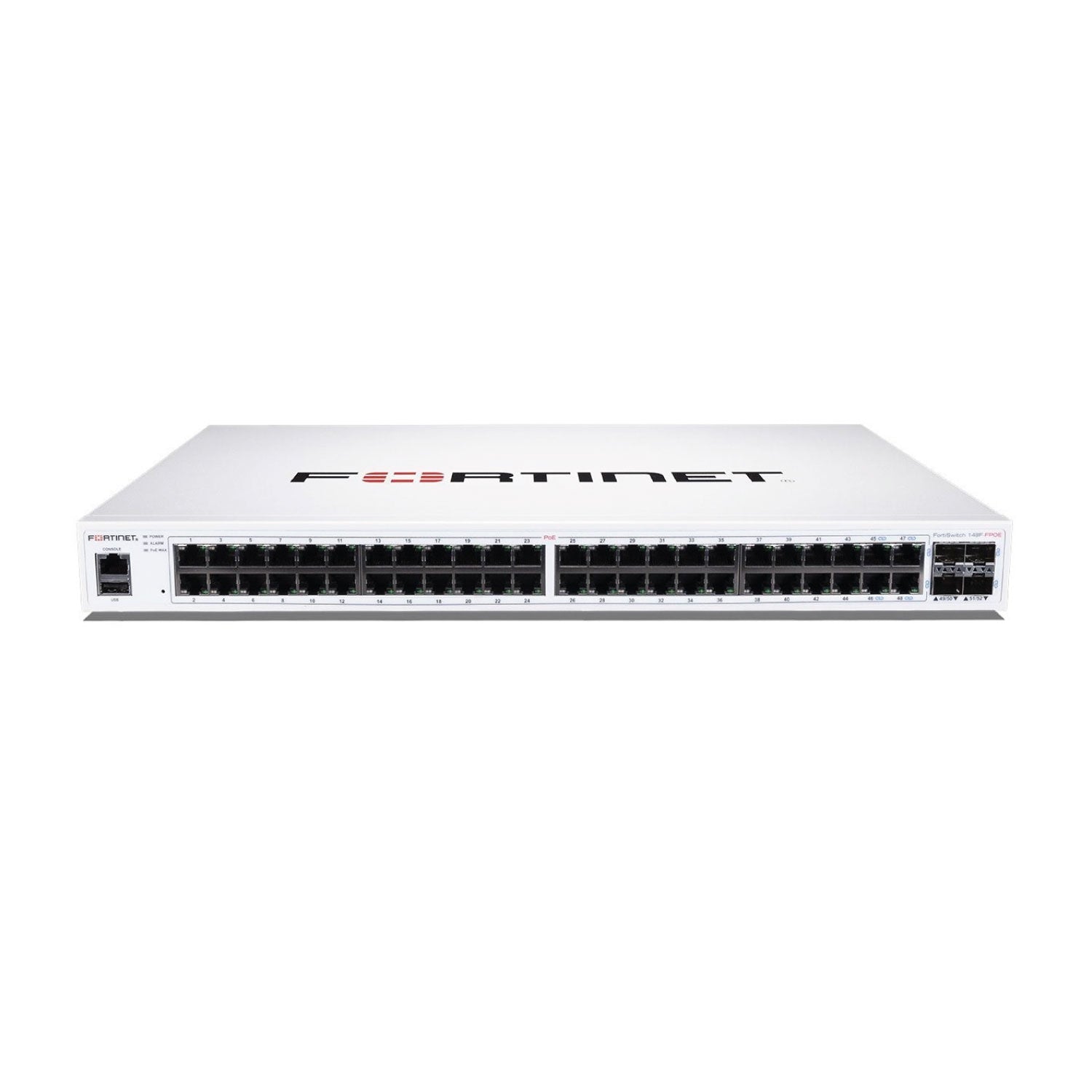 FortiSwitch 148F-FPOE, L2+, 48GbE POE, 4 SFP+, 740W, 3 años (FS-148F-FPOE)