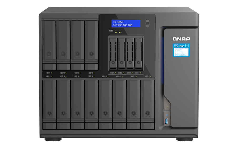 Almacenamiento NAS QNAP TS-1655-8G, 10TB, 4C, 8GB RAM,  12x3.5 bahías, 2 años