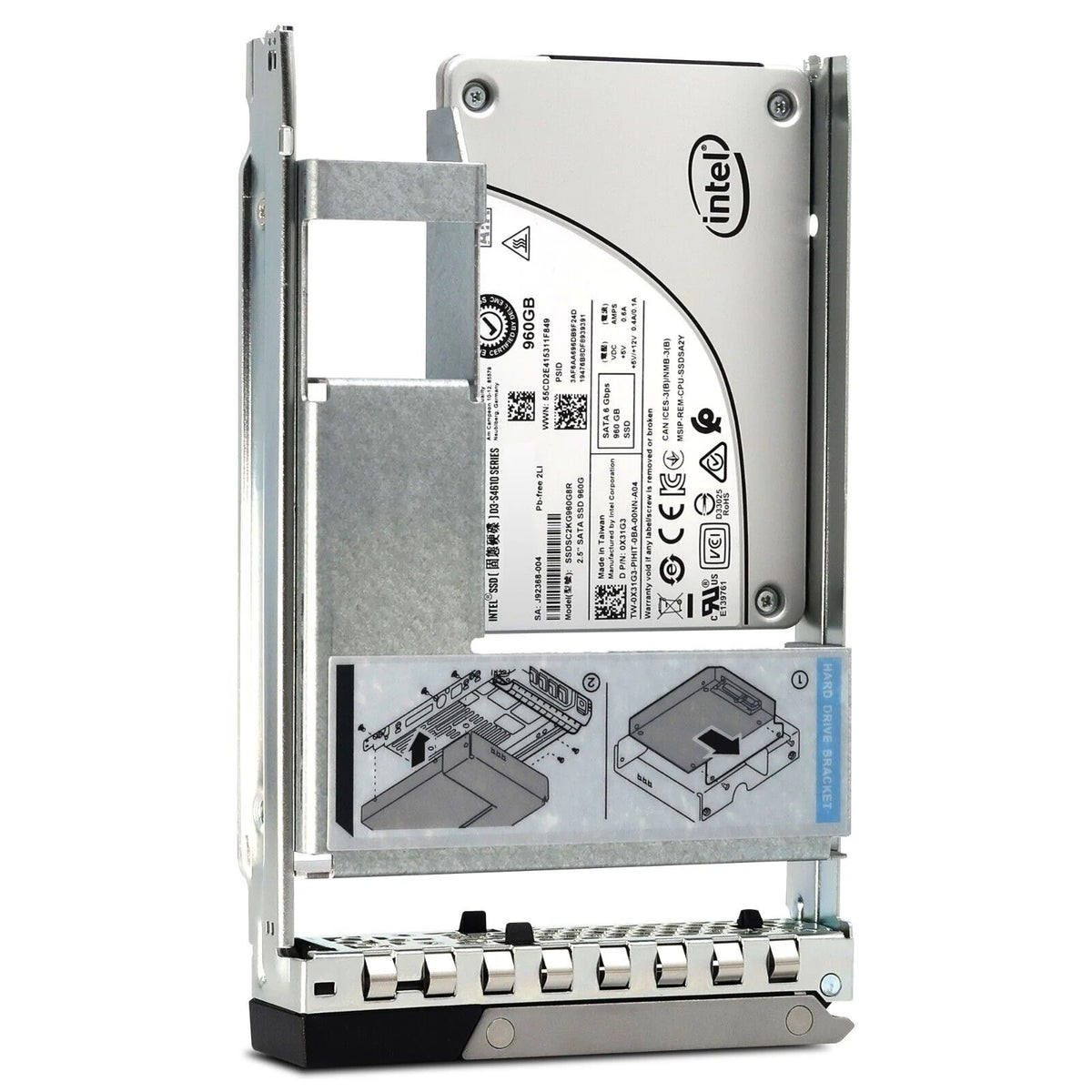 Disco Duro Solido Servidor Dell, 960GB SSD, SATA 6Gbps, 2.5", 1y (345-BCZD)