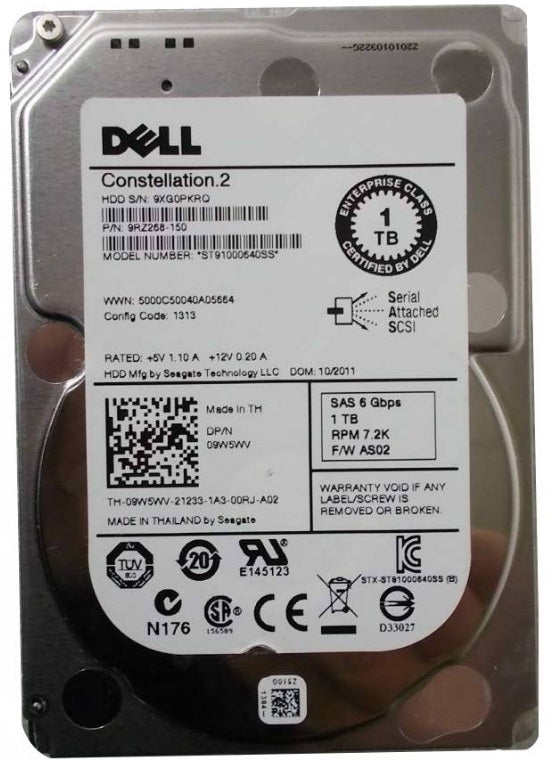 Disco Duro Servidor Dell 1 TB, 3.5", SATA,  7.2K, 1Y (400-BGEB)