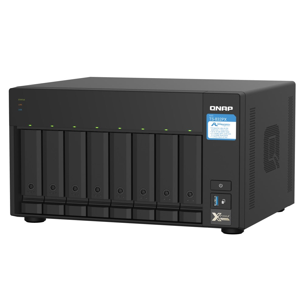 Almacenamiento NAS QNAP TS-832PX-4G, 20TB, 4C, 4GB RAM, 8 bahías, 2 años