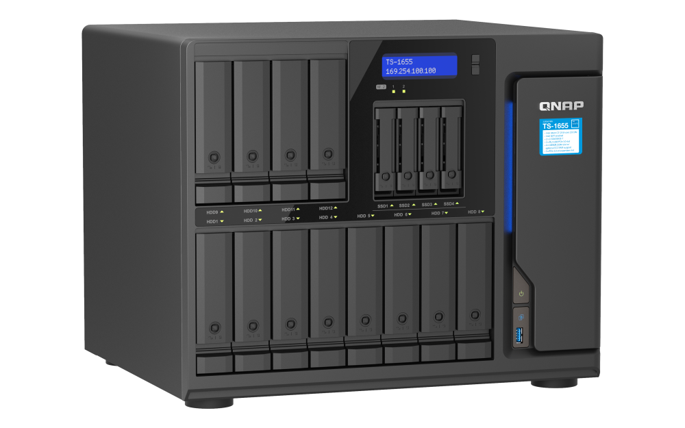 Almacenamiento NAS QNAP TS-1655-8G, 40TB, 4C, 8GB RAM,  12x3.5 bahías, 2 años