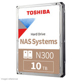 Disco Duro NAS Toshiba N300, 10TB, 3.5", 1Y (HDWG11AXZSTA)