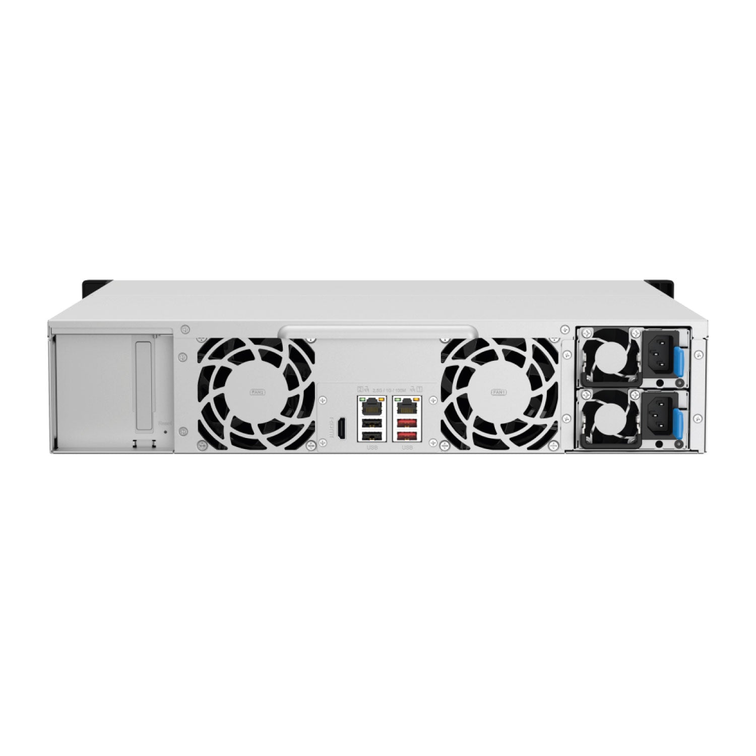 Almacenamiento NAS QNAP TS-1264U-RP-8G, 80TB, 4C, 8GB RAM, 12 Bahias, 2 años