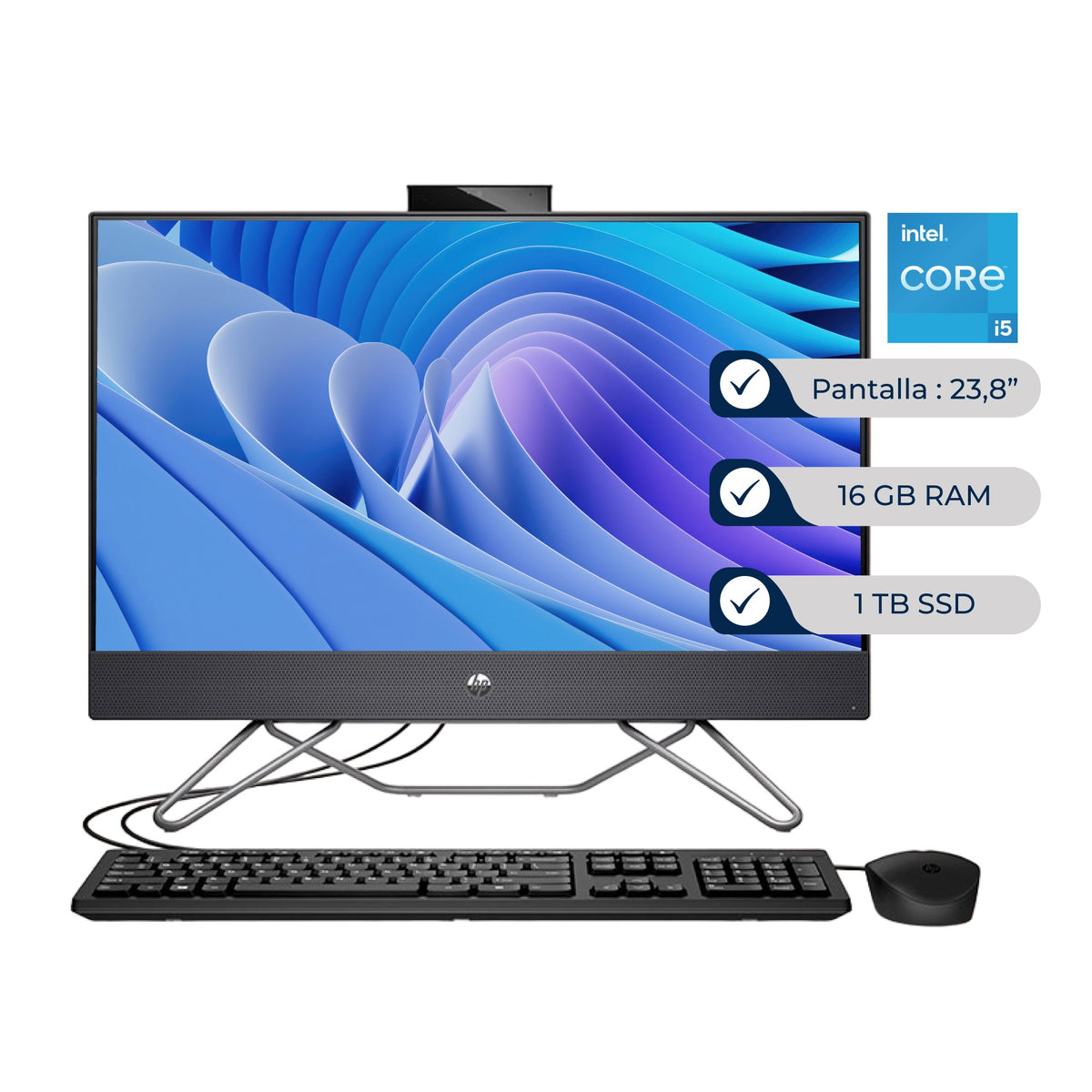 AIO HP ProOne 240 G9, I5-1235U, 16GB, SSD 1TB, FHD 23.8", FreeDOS, 1Y ( 9P342LA#ABM)