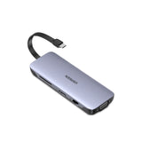Adaptador UGREEN CM179 USB-C a 1 Hub (USB 3.0 + HDMI + VGA + RJ45 + TF + SF + SD)