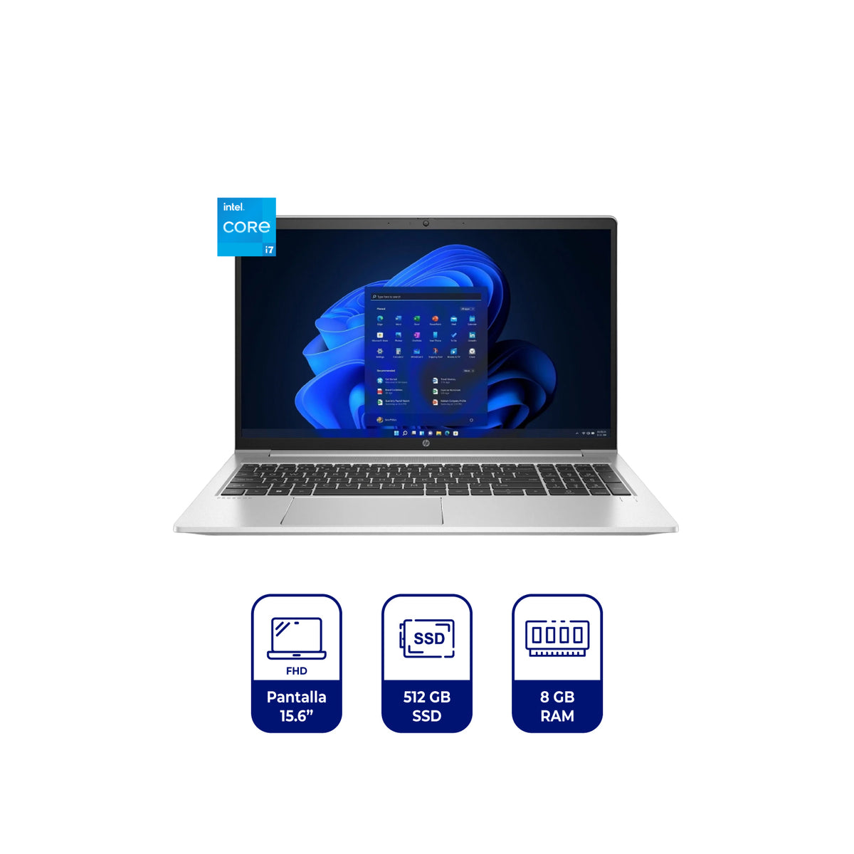 Laptop HP ProBook 450 G8, i7-1165G7, 8GB, SSD 512GB, 15.6" HD, W10PRO (55F79LS)