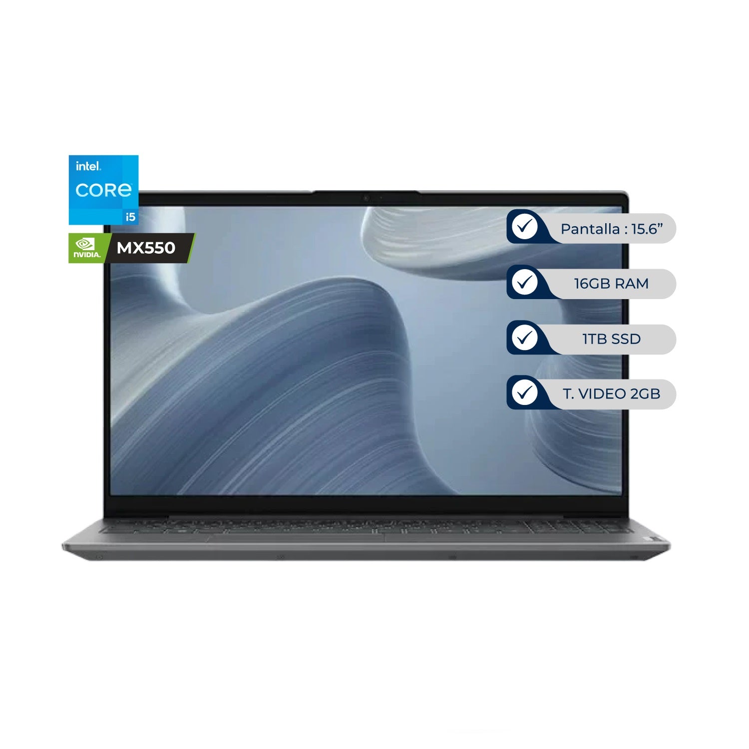 Laptop Lenovo Ideapad 5 15IAL7, i5-1235U, 16GB, SSD 1TB, 2GB MX550, 15.6" FHD, FreeDOS, 1Y (82SF00EWLM)