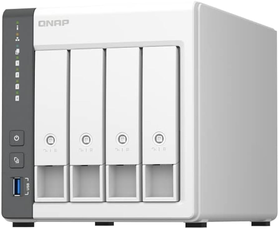 Almacenamiento NAS QNAP TS-433-4G, 0TB, 4C, 4GB RAM, 4 bahías, 2 años