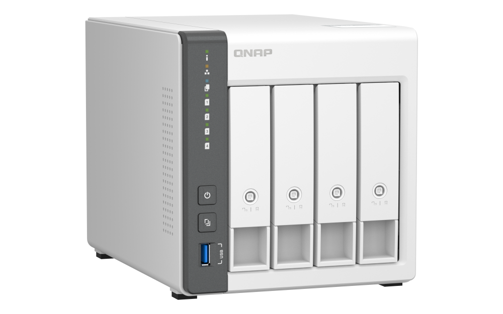 Almacenamiento NAS QNAP TS-433-4G, 0TB, 4C, 4GB RAM, 4 bahías, 2 años