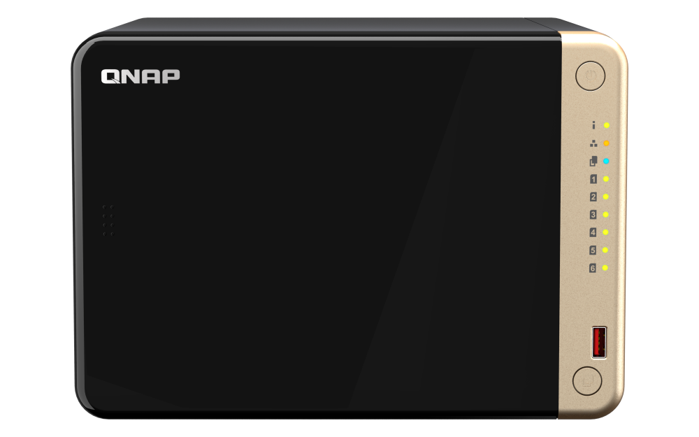 Almacenamiento NAS QNAP TS-664-8G, 0TB, 4C, 8GB RAM, 6 bahías, 2 años