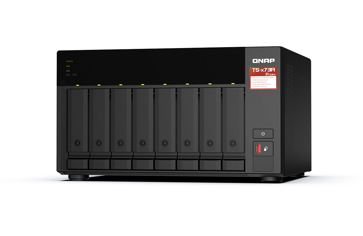 Almacenamiento NAS QNAP TS-873A-8G, 0TB, 4C, 8GB RAM, 8 bahías, 2 años