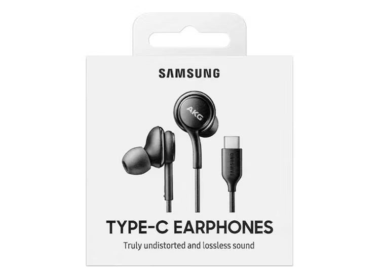 Audifono Samsung C/Microfono Tipo C AKG, Micro en el control de volumen, Cable de tela (EO-IC100BBEGWW) - Entrega en 72 horas a pedido