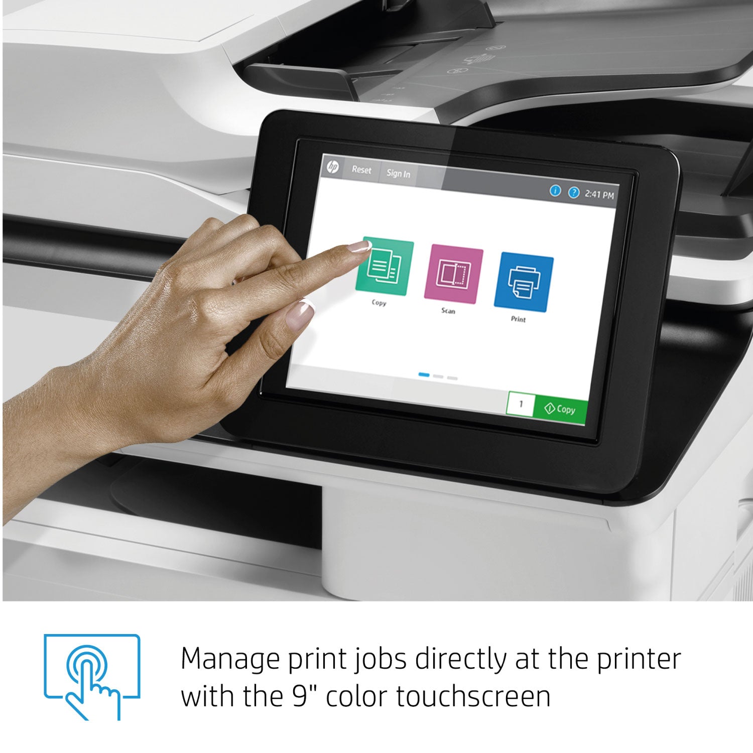 Impresora Mult. HP LaserJet Enterprise M635FHT, B/N, A4, LAN, USB, Dúplex, 1Y (7PS98A)