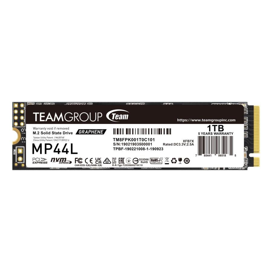 Disco Duro Solido Teamgroup MP44L, 1TB, PCIe 4.0 x 4, NVMe 1.4, 5k mb/s 1Y (TM8FPK001T0C101)