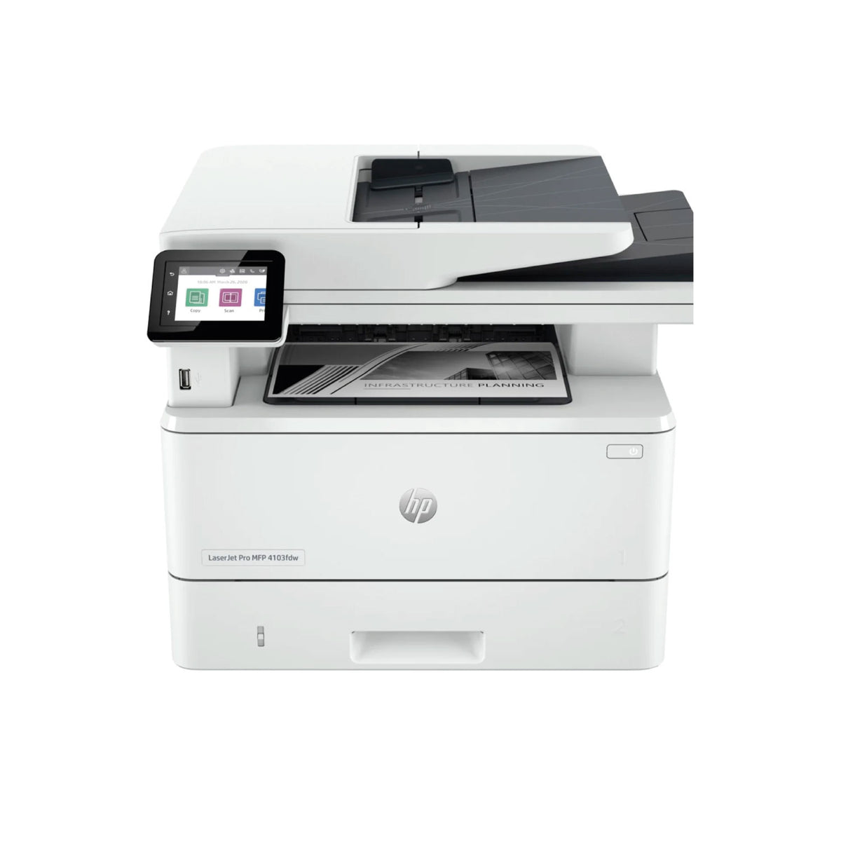 Impresora Mult. HP LaserJet Pro 4103FDW, B/N, LAN, USB, WiFi, 1Y (2Z629A)