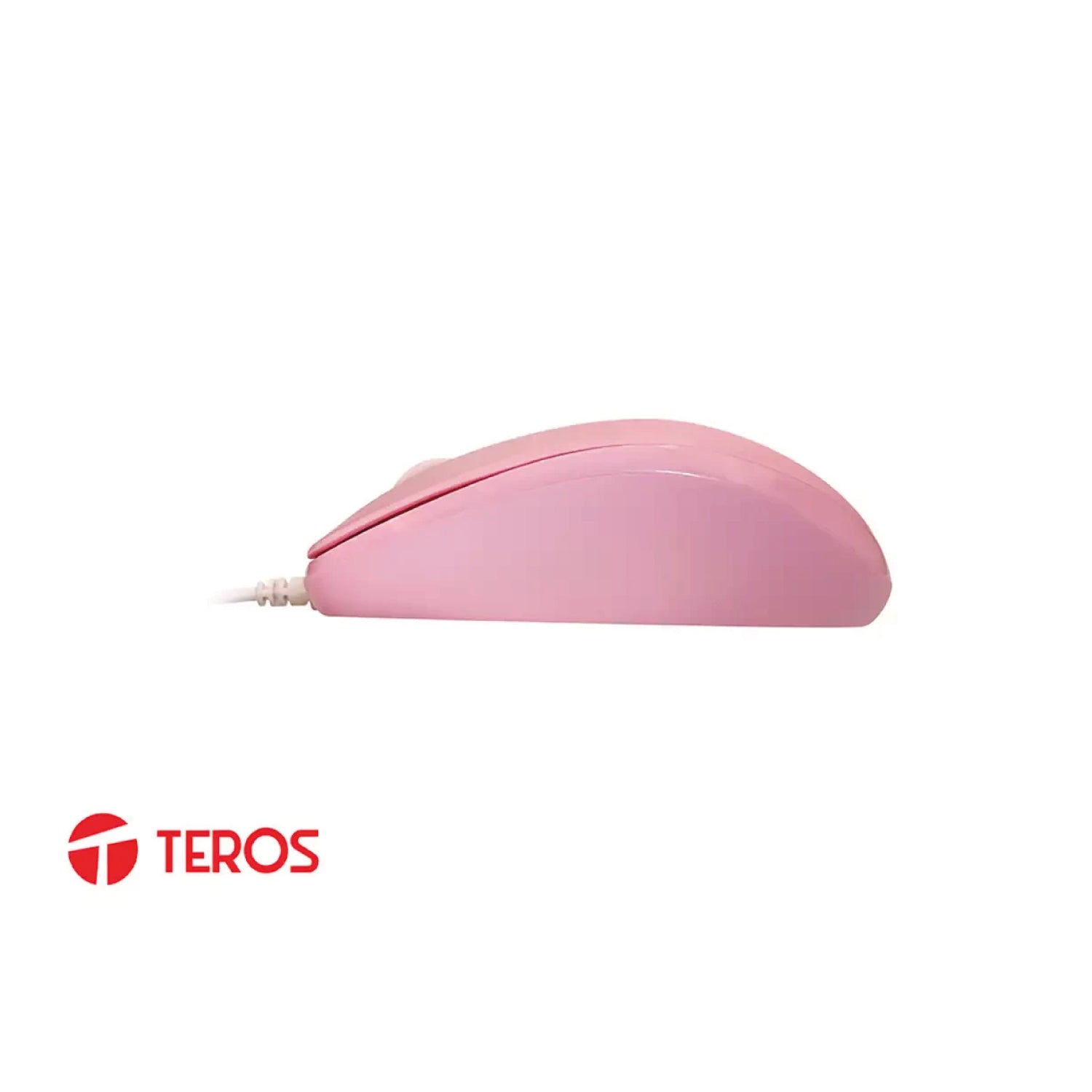 Mouse Optico Teros TE-1221S, USB, 1000dpi, 3 botones, Rosado, 1 Año (TE-1221S)