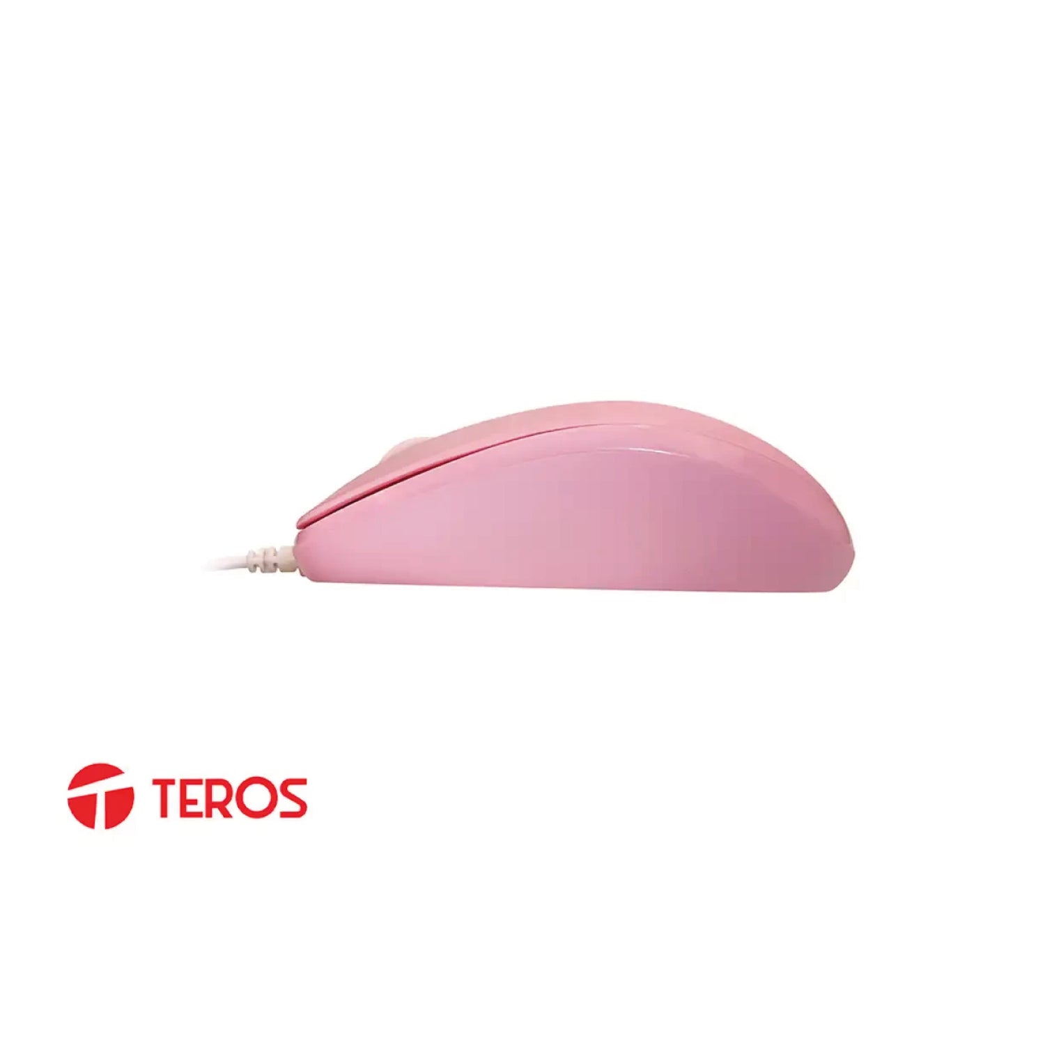 Mouse Optico Teros TE-1221S, USB, 1000dpi, 3 botones, Rosado, 1 Año (TE-1221S)