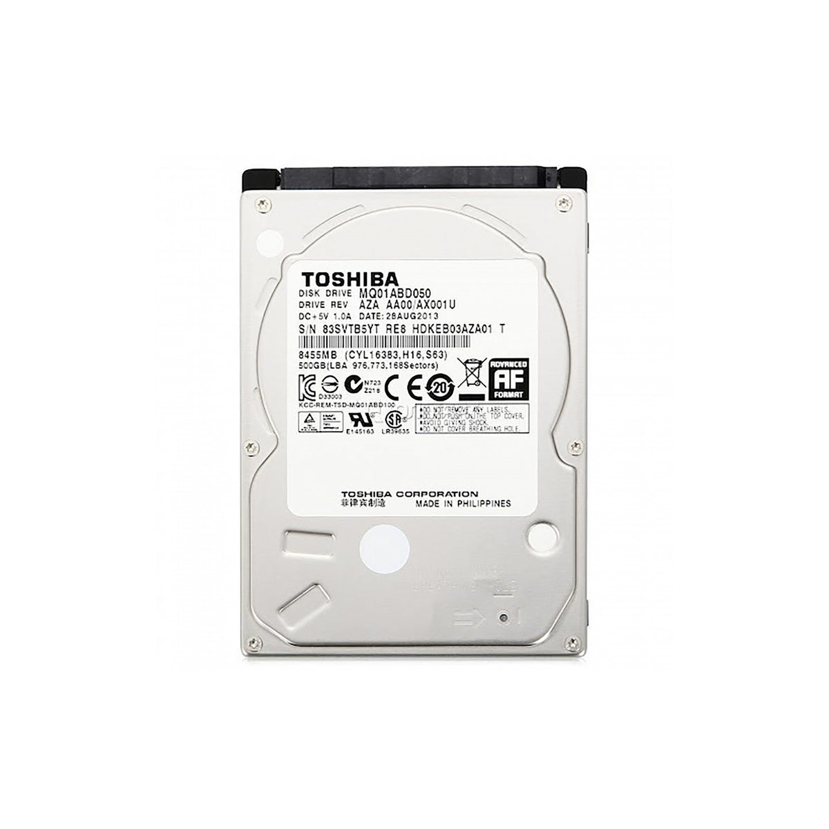 Disco Duro para Laptop Toshiba 500GB, 2.5", Sata, 5400 rpm, 1Y