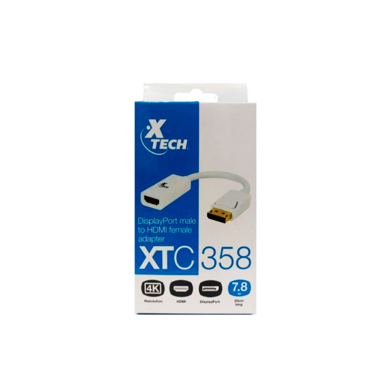Adaptador Xtech XTC-358 DisplayPort a HDMI