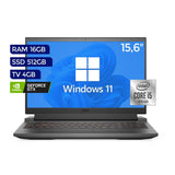 Laptop Gaming Dell G5 5510 Intel Core i5-10Gen, RAM 16GB, SSD 512GB,  4GB GTX1650, 15.6" FHD, W11H (VK6GP)