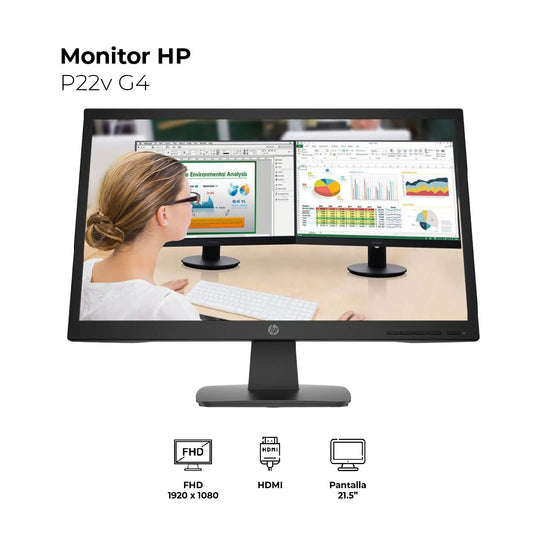 Monitor HP P22v G4 21.5" FHD (1920 x 1080), TN, VGA, HDMI 1081