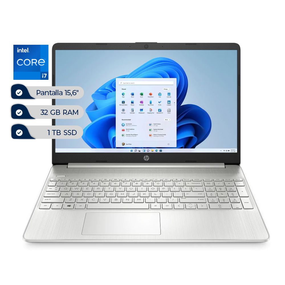 Laptop HP 15-DY5010LA, i7-1255U, 32GB, SSD 1TB, 15.6" HD, W11H (6H9F2LA)