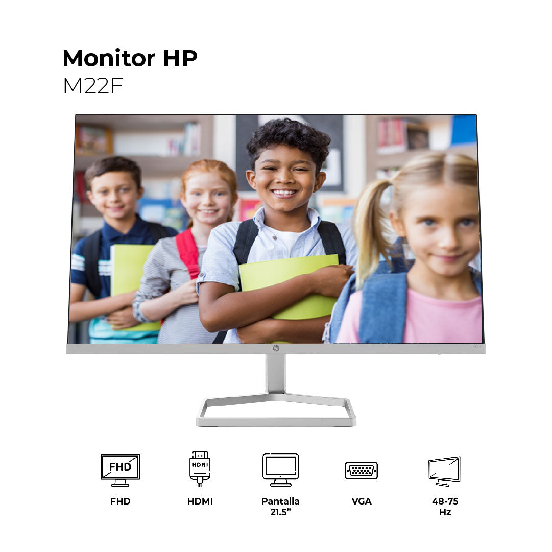Monitor HP M22F 21.5", FHD, 48-75Hz, IPS, HDMI, VGA, (2D9J9AA)