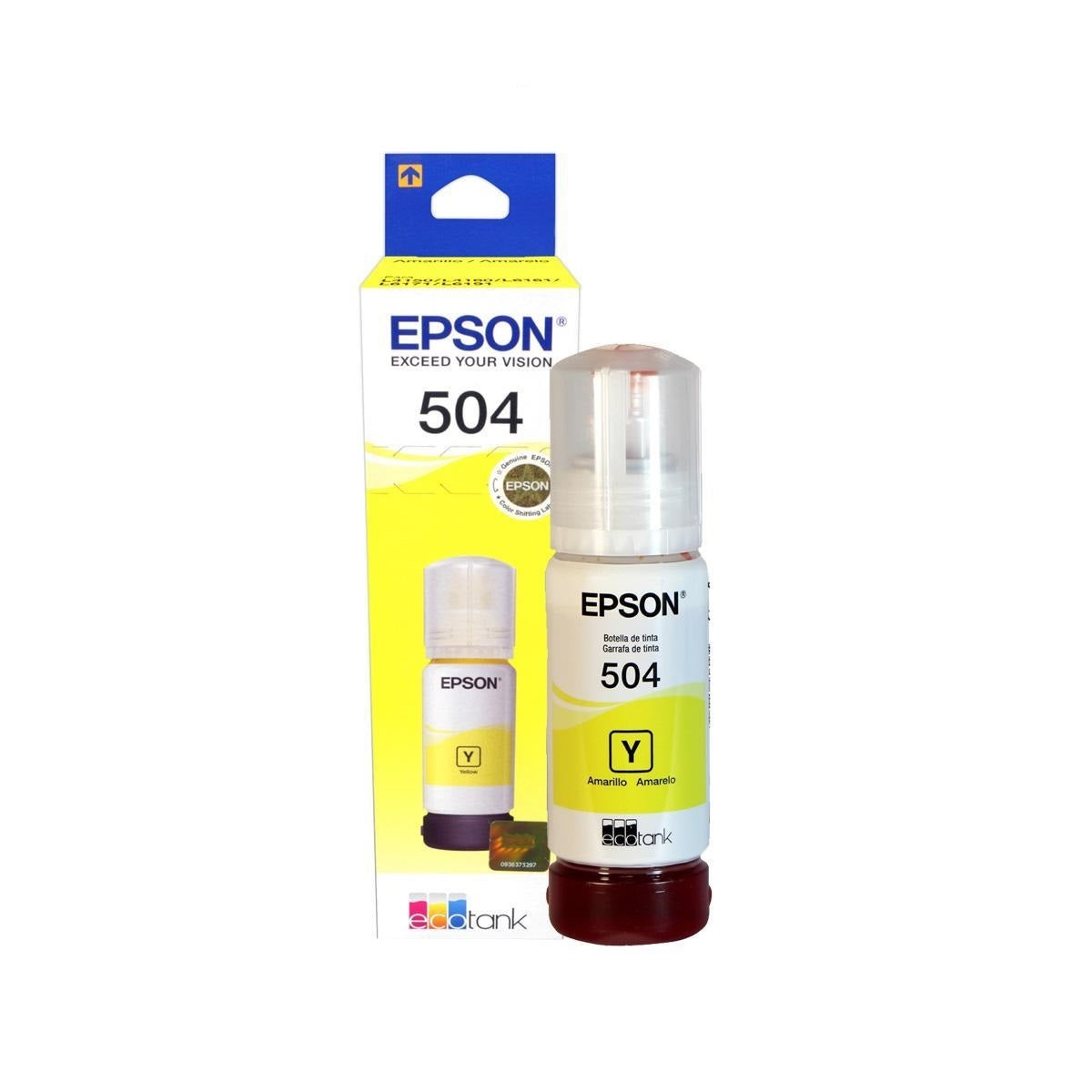 Tinta EPSON T504, Sistema Continuo - Amarillo - PERU DATA